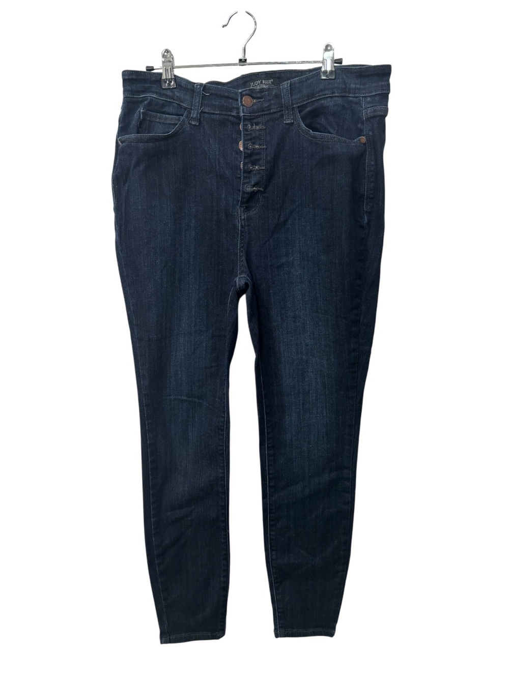 Judy Blue high-rise exposed button-fly skinny jeans size 13/31